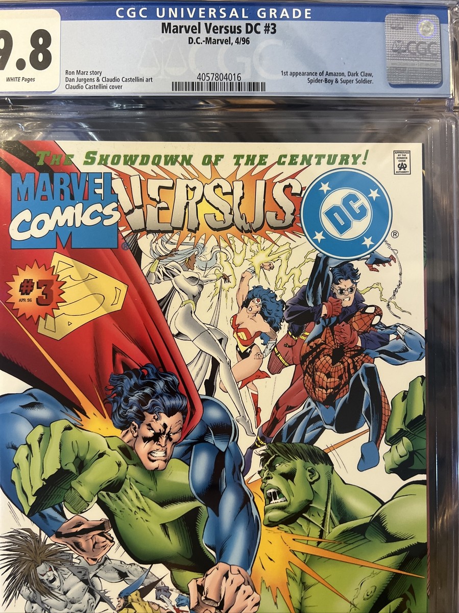 MARVEL VERSUS DC #3 CGC 9.8 1996 1ST APPEARANCE OF AMAZON, DARK