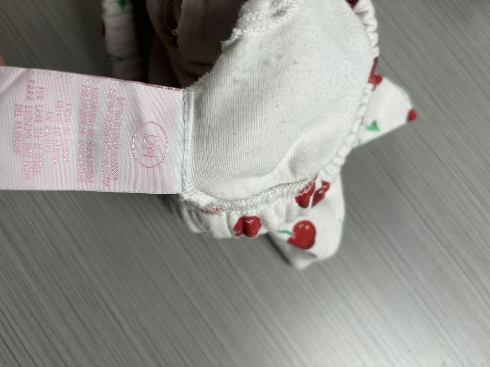 Conjunto de falda chaqueta con capucha vintage niñas 12 meses estampado de cereza volantes polar outf Foto 3 de 4