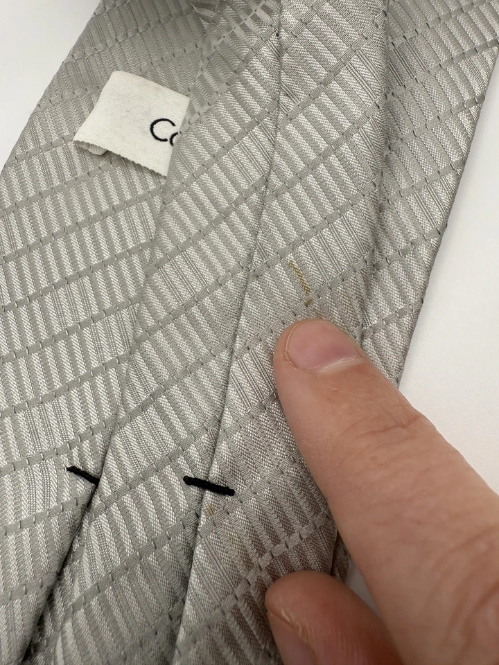 Corbata Calvin Klein Para Hombre Seda Diagonal Rayas Patrón Clásica Formal Ropa de Trabajo Foto 3 de 4