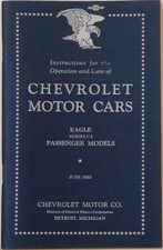 1933 Chevrolet Master Car Owner Manual Reprint