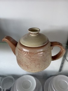 Frankoma Mayan Aztec 7T Desert Gold Tea Pot.  Mint Condition.  New. RARE.