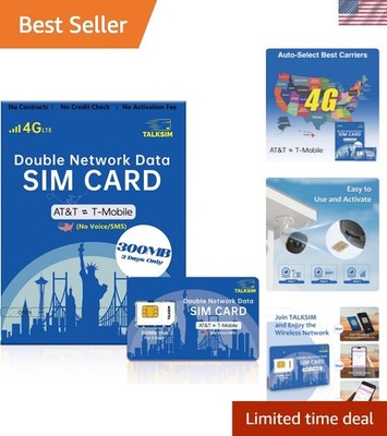 Flexible Data SIM Card - Data Only for All Unlocked Devices, No Contract Needed