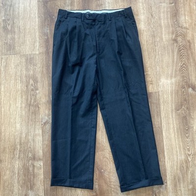 Canali Mens 36 Made in Italy 100% Pure Wool Double Pleated Cuffed Dress Pants