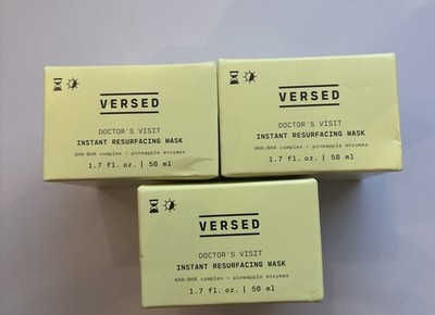 LOT of 3- Versed Doctor s Visit Instant Resurfacing Mask 1.7 fl oz NIB