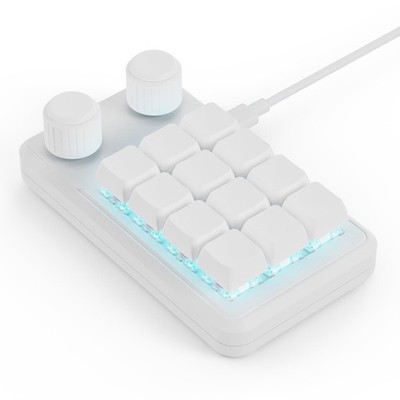 One Handed Macros Keyboards with 12 Programmable Key and RGBs Illuminations