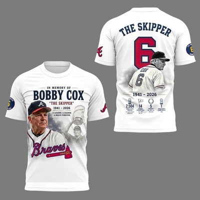In Memory Of Bobby Cox  The Skipper  1941   2026 AOP 3D T-shirt