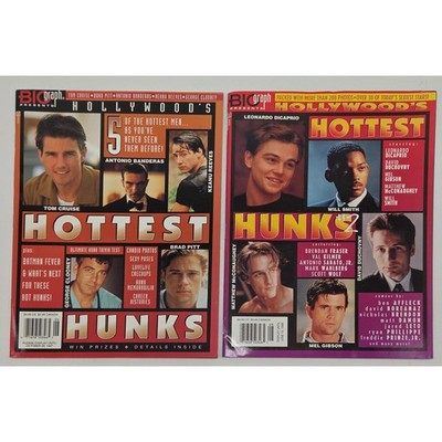 Vintage 1997 & 1998 Hollywood's Hottest Hunks Lot of 2 (As shown)