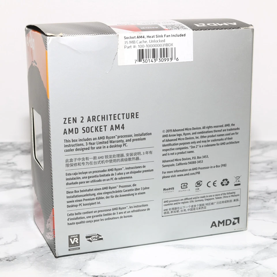 NEW - AMD Ryzen 5 3600 (3.6 GHz) 6-Core 12-Thread (Unlocked) Desktop Processor - Image 2 of 4