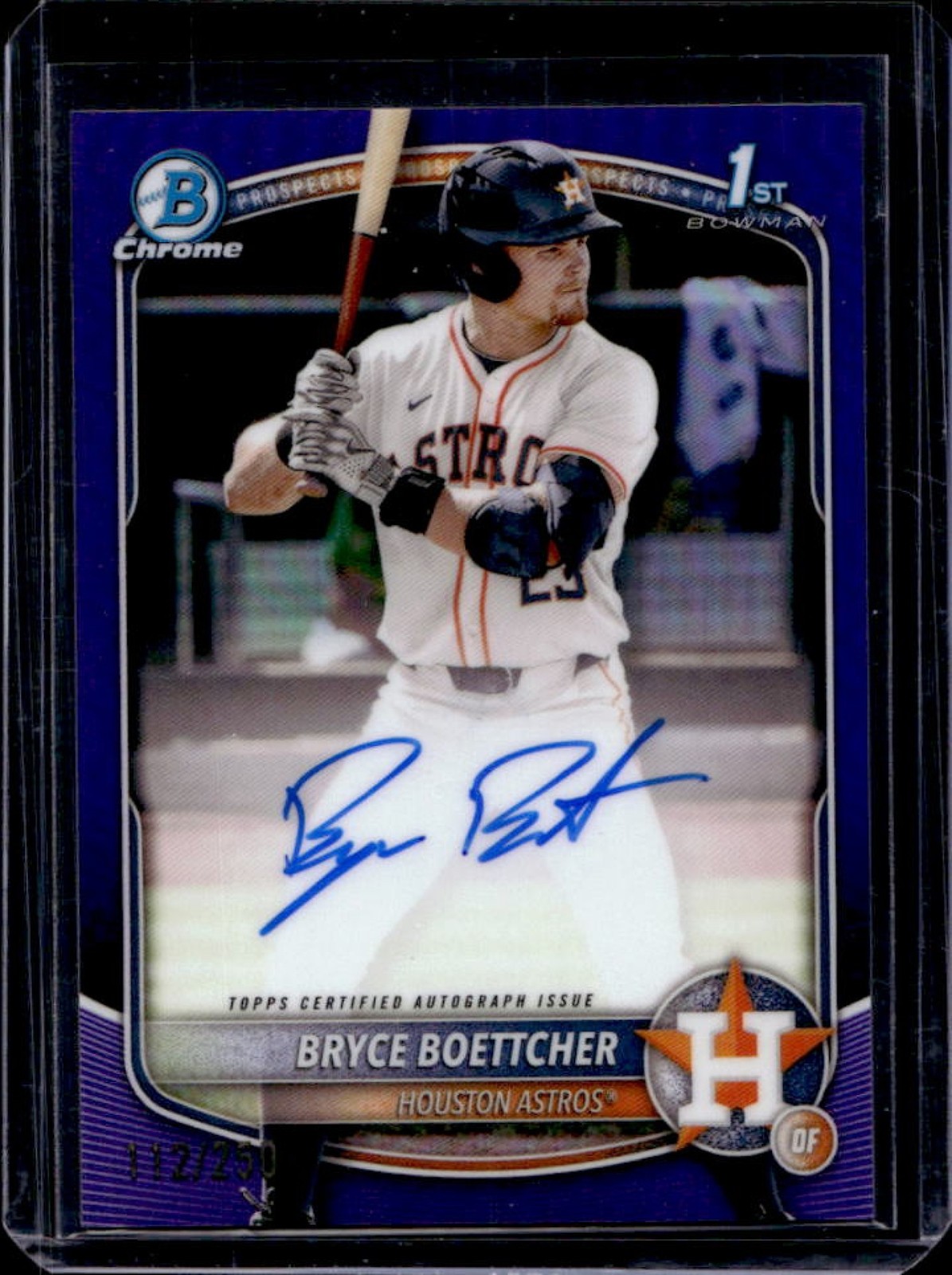 2025 Bowman Chrome Bryce Boettcher Auto Purple Refractor 1st Prospect #112/250