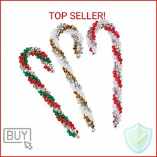 Solid Oak Crystal Candy Canes Ornament Kit, multi