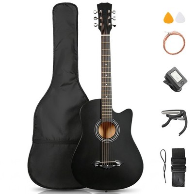 Ktaxon 38in Beginner Guitar Acoustic Guitar Basic Starter Kit Tuner Capo Strings