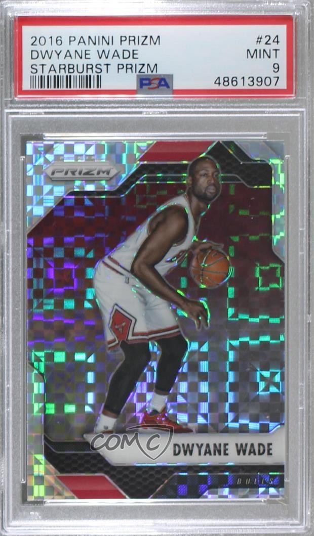 2016-17 Panini Prizm Retail Starburst Prizm Dwyane Wade #24 PSA 9 MINT HOF g6p