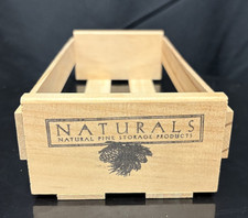 VTG Natural Pine Storage Products 12" Audio Cassette Tape Wood Crate Case
