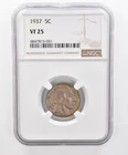 1937 Indian Head Buffalo Nickel VF25 NGC Beautiful Tone *2676