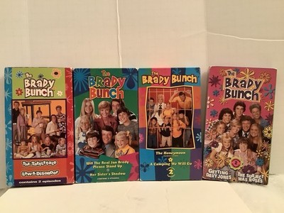 Lot of 4: Vintage 1996 98 The Brady Bunch VHS Cassette Tapes Vol. 1 4 Untested