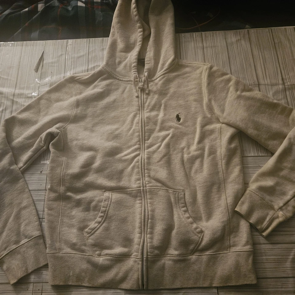 Ralph Lauren Sudadera Deportiva Juvenil XL Gris Polar Cremallera Completa Sudadera Polo Poni Foto 2 de 4