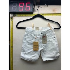 Levi's 511 Boys 6 Reg White Denim Cut-Off Shorts Adjustable Waist
