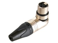 Neutrik - XLR-KABELBUCHSE, 3-POLIG, Rechtwinklig, Vernickeltes GehÄUse, Silber