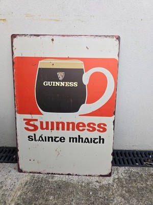 Guinness Irish Slainte extra großes Blechschild 28 Zoll x 20 Zoll Pub, Männerhöhle