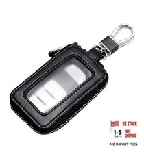 Premium Car Key Fob Case Genuine Leather Car Smart Key fob Holder Car Black