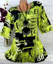 Leins Tunika Longshirt Bluse Shirt Top Designer Lagenlook A Linie Bunt XL 42 44