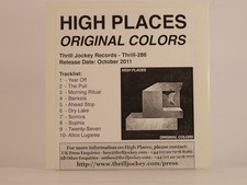 HIGH PLACES ORIGINAL COLORS (585) 10 Track Promo CD Album including Card Sleeve 