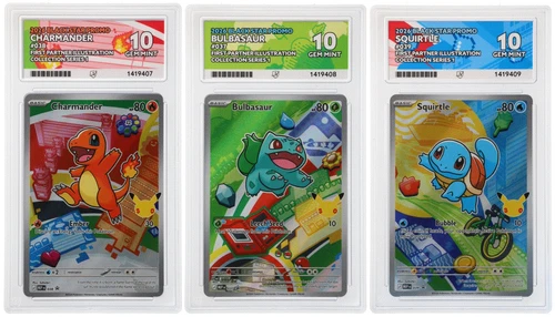 Pokemon First Partners Kanto Starters ACE 10 Sequential Set Gen 1