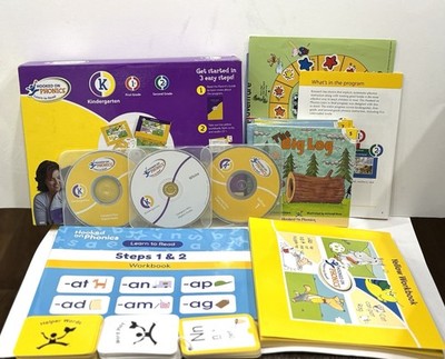 Hooked on Phonics Learn to Read Kindergarten Complete Set w/ CDs Books Cards Box