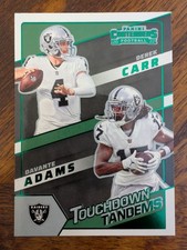 2022 Panini Contenders #TDT-LV Davante Adams / Derek Carr GREEN Raiders
