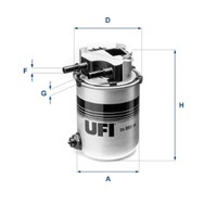 Kraftstofffilter UFI 24.095.04 Filtereinsatz FüR Trail Nissan Renault M10 Koleos