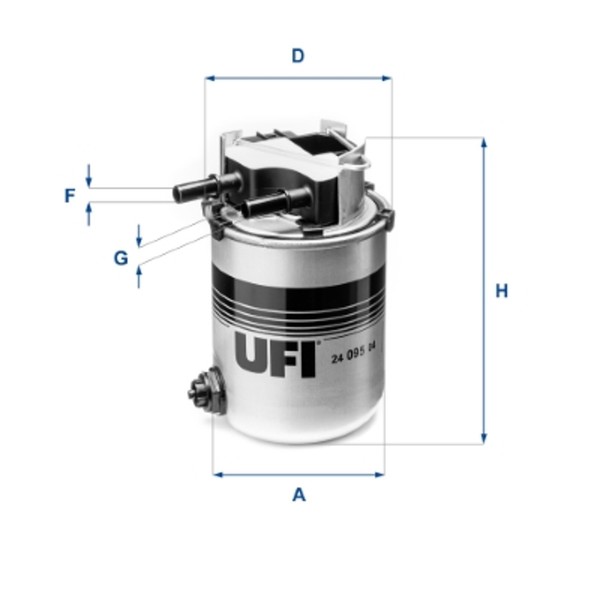 Kraftstofffilter UFI 24.095.04 Filtereinsatz FüR Trail Nissan Renault M10 Koleos-image