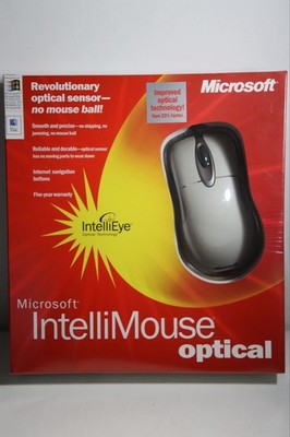 New Sealed Box Microsoft Intellimouse Optical Mouse X05-34207 PC MAC USB PS/2