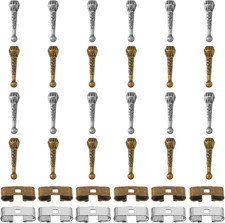 36Pcs 2Colors Bolo Tie Findings Kit Including Bolo Tie Slides Clasps and Alloy C