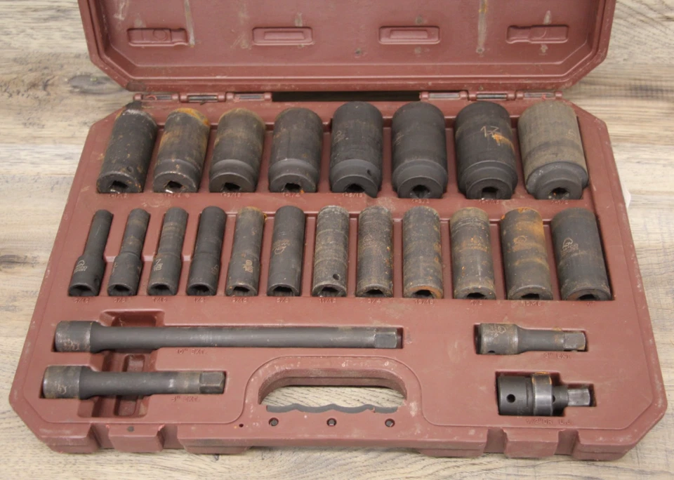Matco Tools 24pc Deep Impact Socket Set SCDP246V – SAE 6-Point – 1/2" Drive - Image 2 of 4