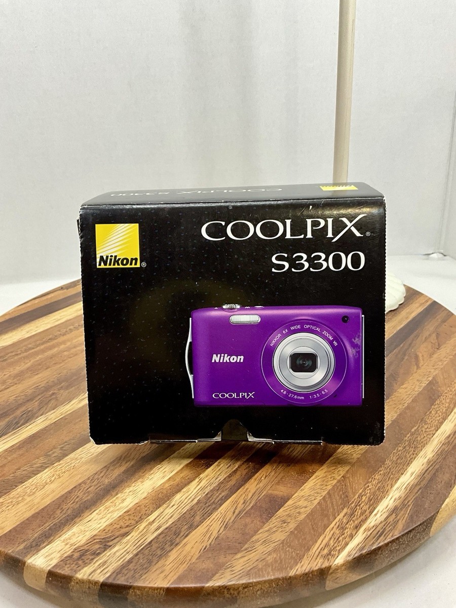 Nikon COOLPIX S3300 Purple Digital Camera 16MP Compact 6x Nikon COOLPIX S3300 Purple Digital Camera 16MP Compact 6x