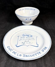 Williams Sonoma A la Carte Collection Blue Group of Luncheon Plate and Bowl