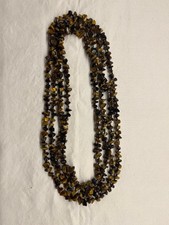 TIGER EYE CHIPS BEADED NECKLACE