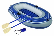 Talamex Funline 200 PVC Inflatable Dinghy Pool Toy Boat with Oars and Pump