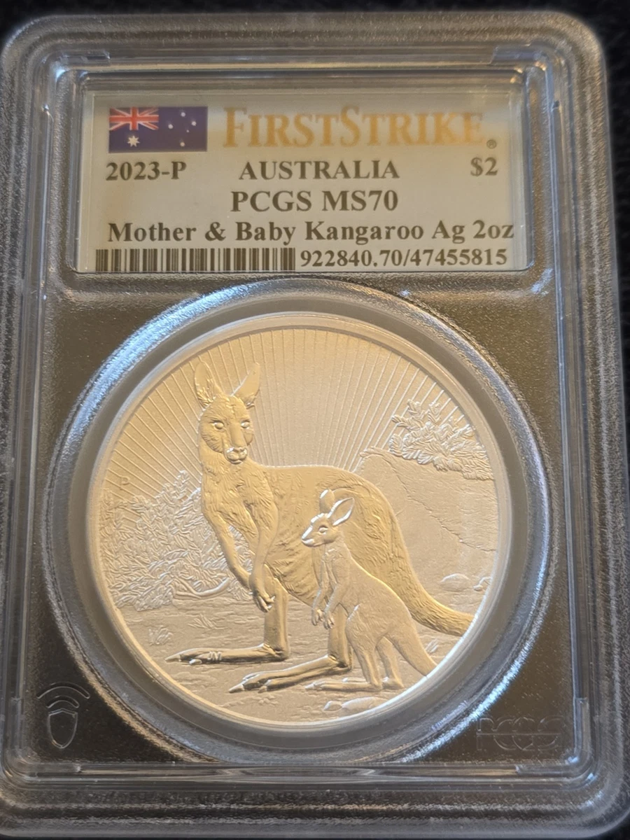 2018年オーストラリアカンガルーPCGS MS70 EARLYISSUE Australian Kangaroo Grade MS 70 PCGS Certified Silver Bullion