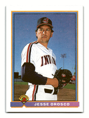 Jesse Orosco 1991 Bowman #72 Cleveland Indians Mint to Gem