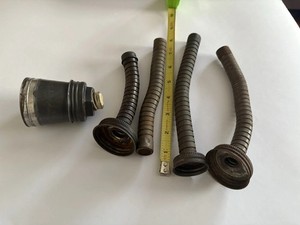 Vintage Metal Flexible Gas Can Pouring Nozzles  1 spout with Cap