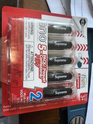 New & Authentic Supreme FW21 Black Box Logo Hexbug Nano Flash 5 Pack Toy Lightup