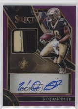 2019 Select Signature Memorabilia Purple Prizm 2/49 Tre'Quan Smith Auto 4f5