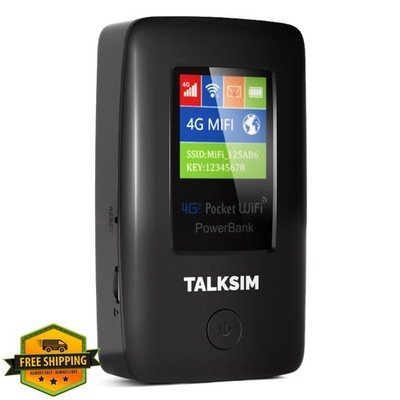 TALKSIM 4G Portable WiFi Hotspot 1GB US Roaming 140+ Countries