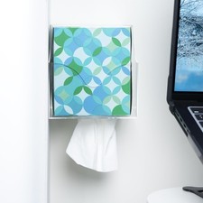 IneVibe Square Tissue Box Holder for Small Spaces Wall Mounted