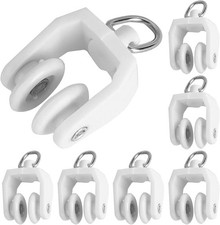 50pcs Curtain Track Rollers Hooks Ceiling Curtain Track Hooks Heavy-Duty Curtain