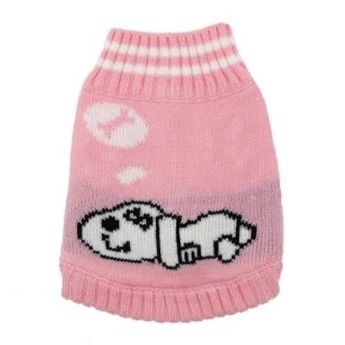 全新 XS 码 粉色 梦幻狗 Mockneck 高领毛衣 狗衣服 — 第 2/3 张图片