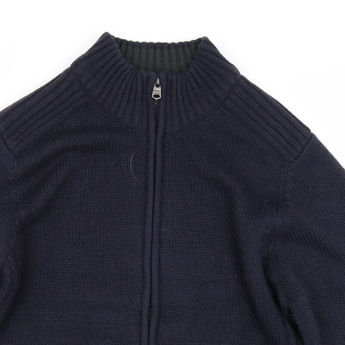 Kensginton Mens Blue Acrylic Blend Full Zip Sweatshirt Size L - Picture 4 of 12