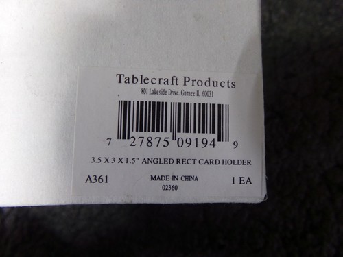 TABLECRAFT PRODUCTS COMPANY Kartenhalter, abgewinkeltes Rechteck, klares Acryl, (DC) - Bild 11 von 11