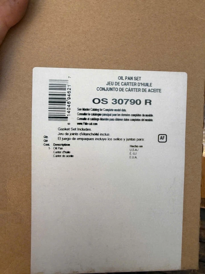 Fel-Pro OS 30790 R 油盘垫圈套装适用于 00-06 福特林肯 LS Thunderbird — 第 2/2 张图片